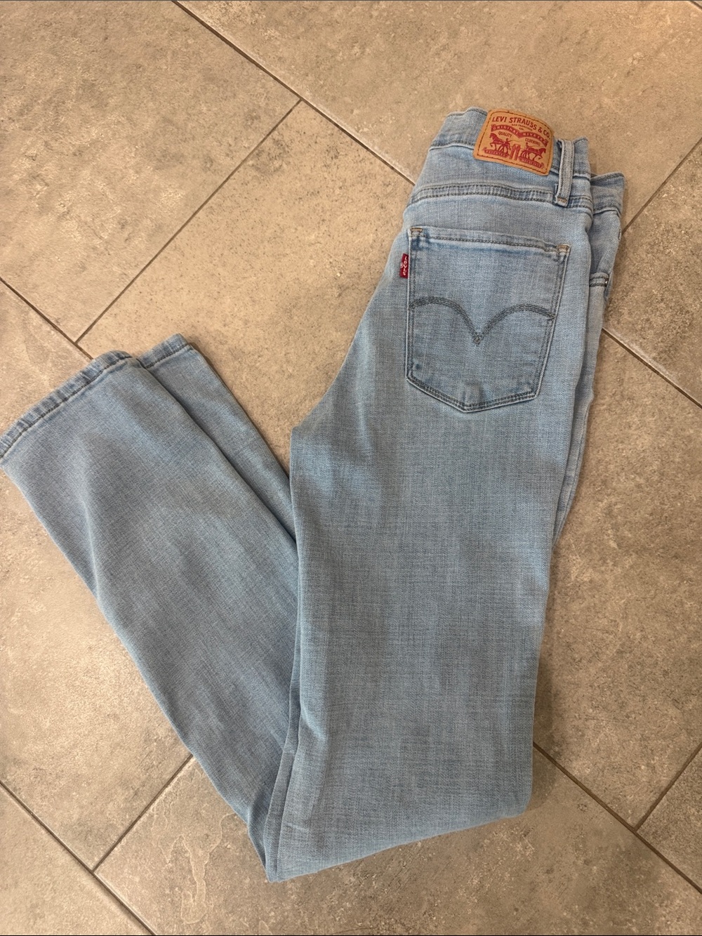 Levi's Light Blue Denim Jeans 724 High Rise Straight